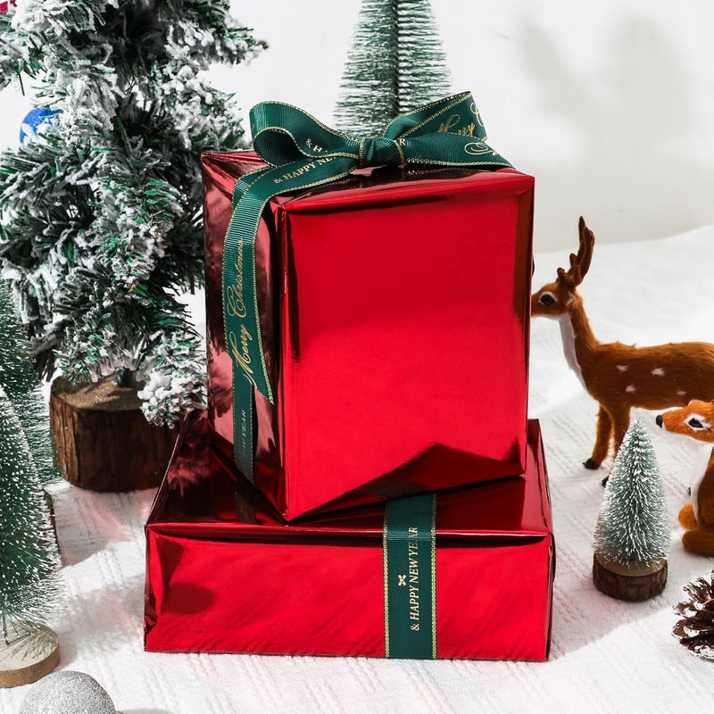 NESCCI Red Metallic Wrapping Paper, Solid Color Paper,Gift Wrapping Paper,Perfect for Wedding,Valentine's Day,Birthday, Christmas,Baby Shower,DIY Bouquet (17 Inches X 32.8 Feet) - Image 4